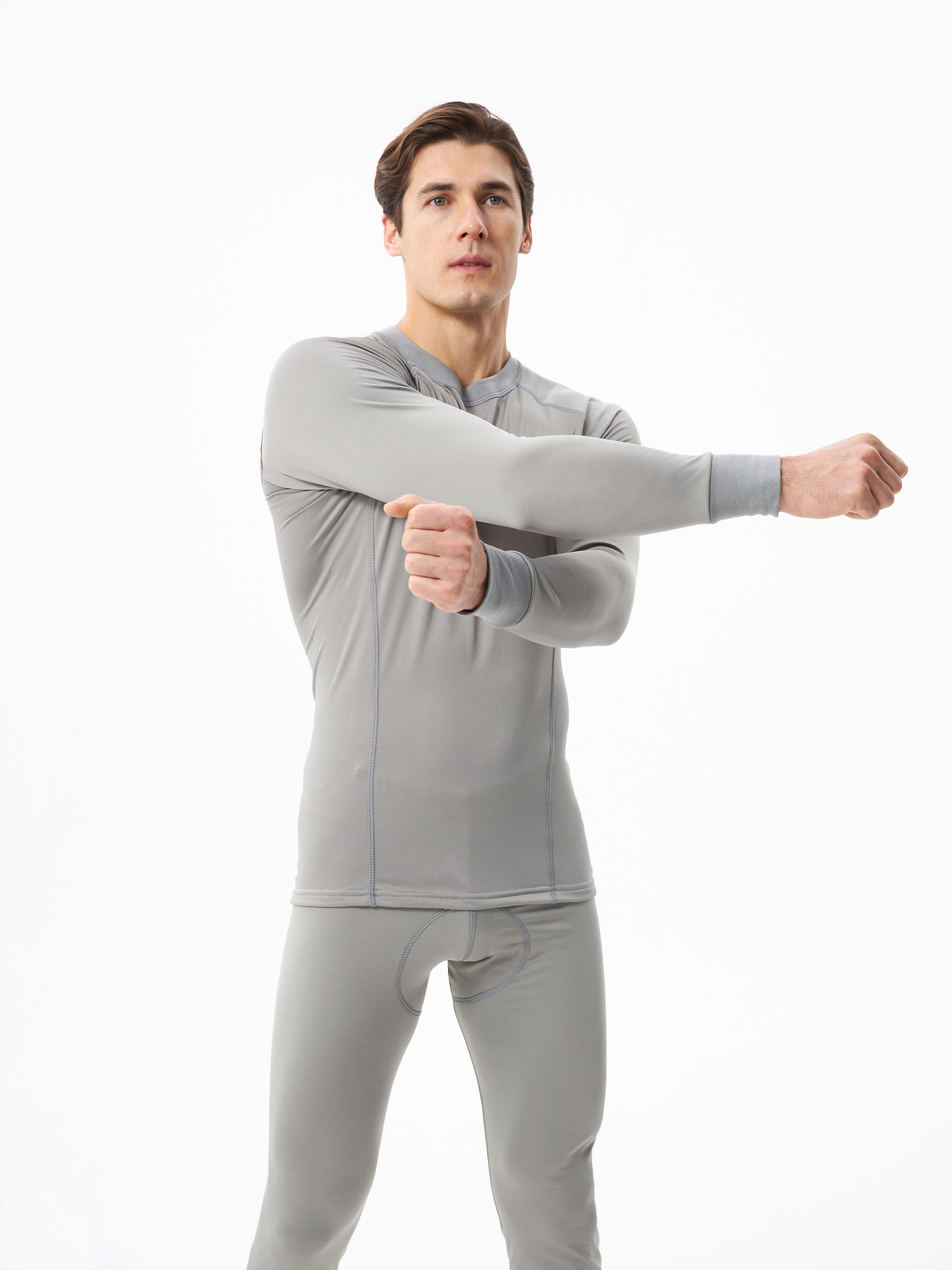 Термобельё в комплекте (фуфайка. кальсоны) EcoDry RealMan серое
