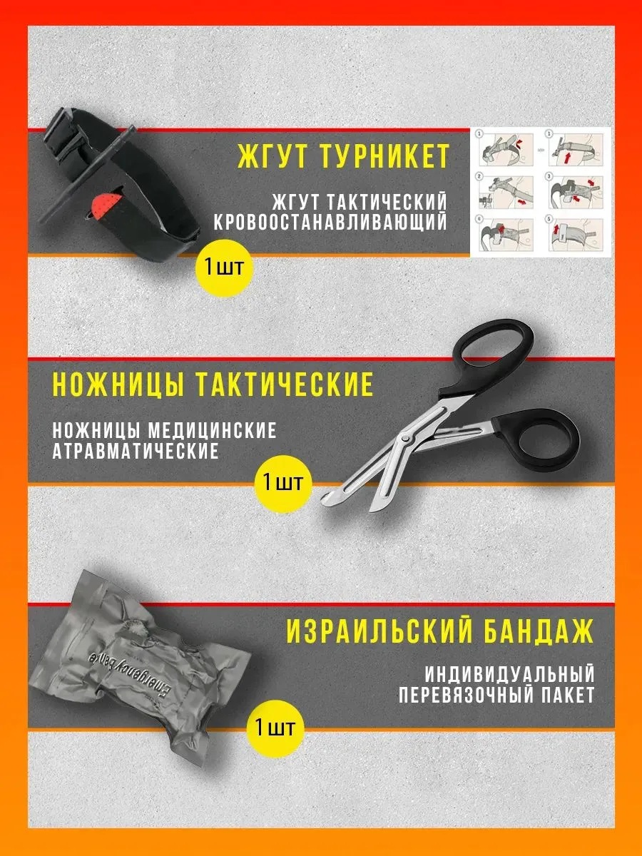 Аптечка тактическая укомплектованная 82 предмета, мох